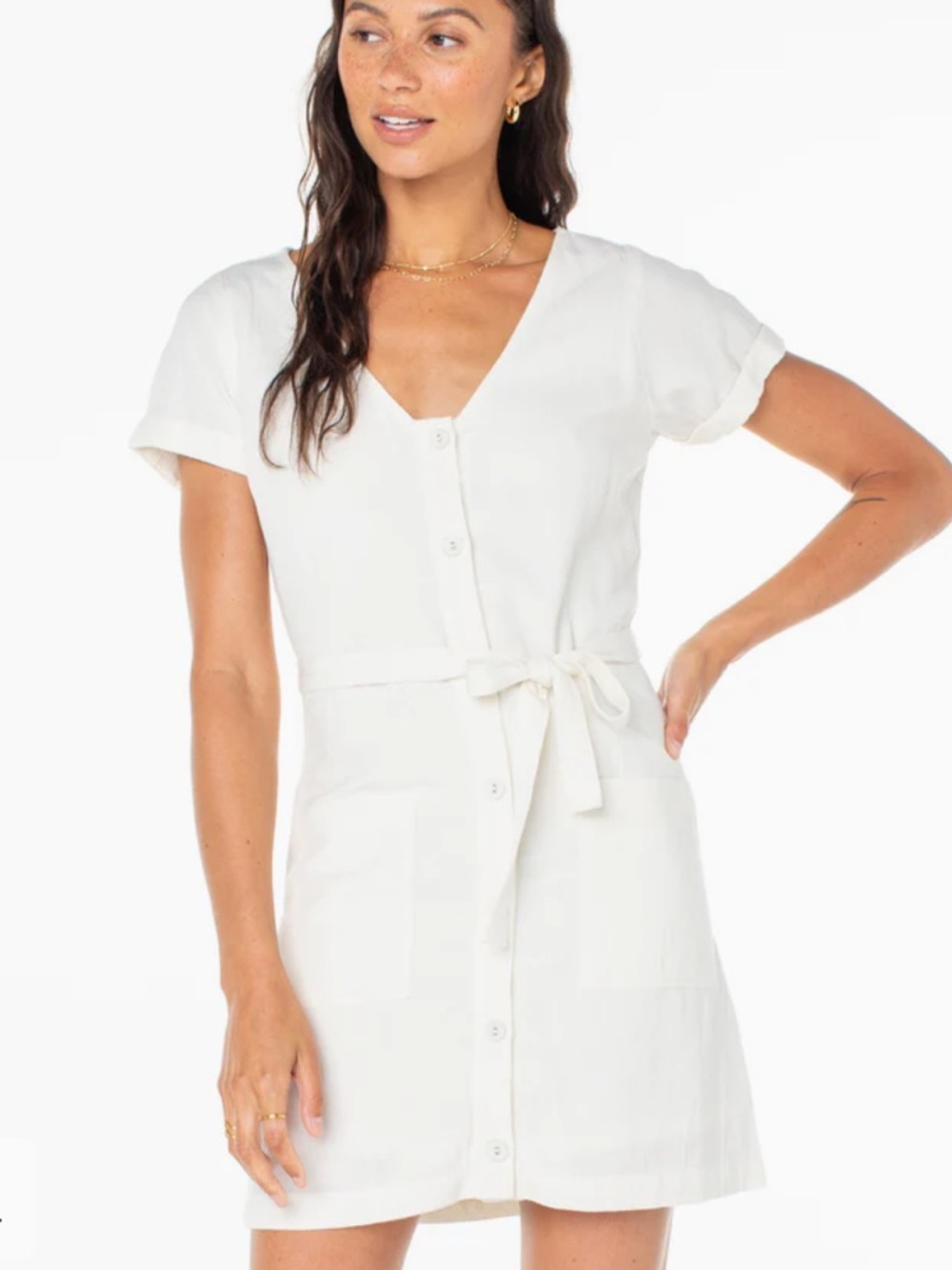 Roxy Kona White Dress NWT - Picture 4 of 9